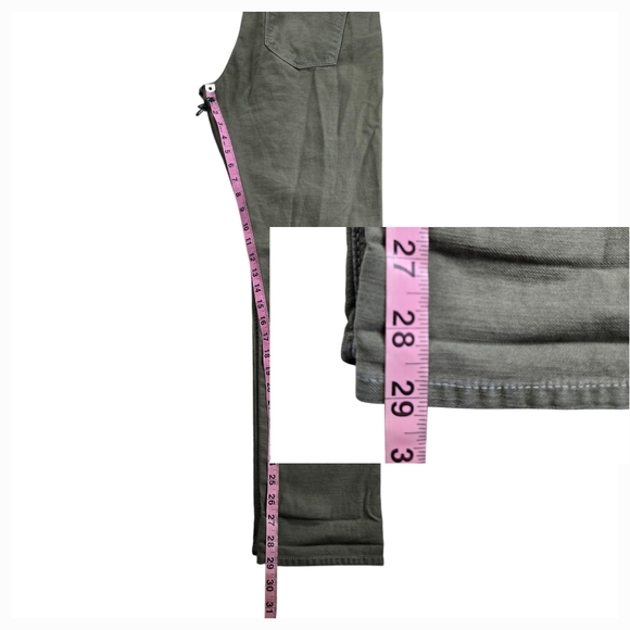 Frame Washed Military Green Le Garçon Mid-Rise Classic Boyfriend Jean Women‎ 28 - Picture 13 of 14